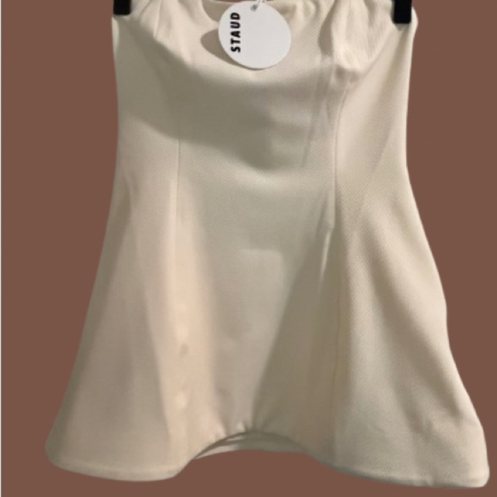 STAUD Women's Silvia Top in Ecru, size 0